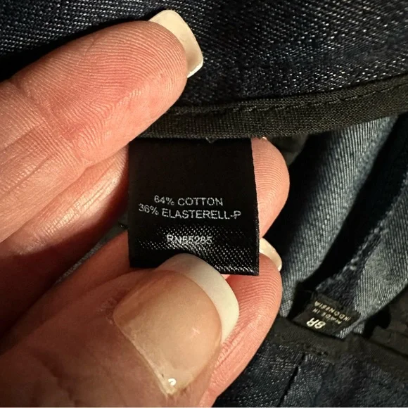 Express Editor Mid-Rise Straight Leg Denim Trouser Jean Blue Size 8R - Picture 10 of 11